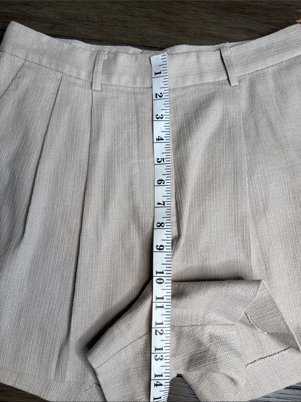 Bec and bridge tan 100% cotton textured weaved knit coastal trouser shorts US 4 - Picture 7 of 13